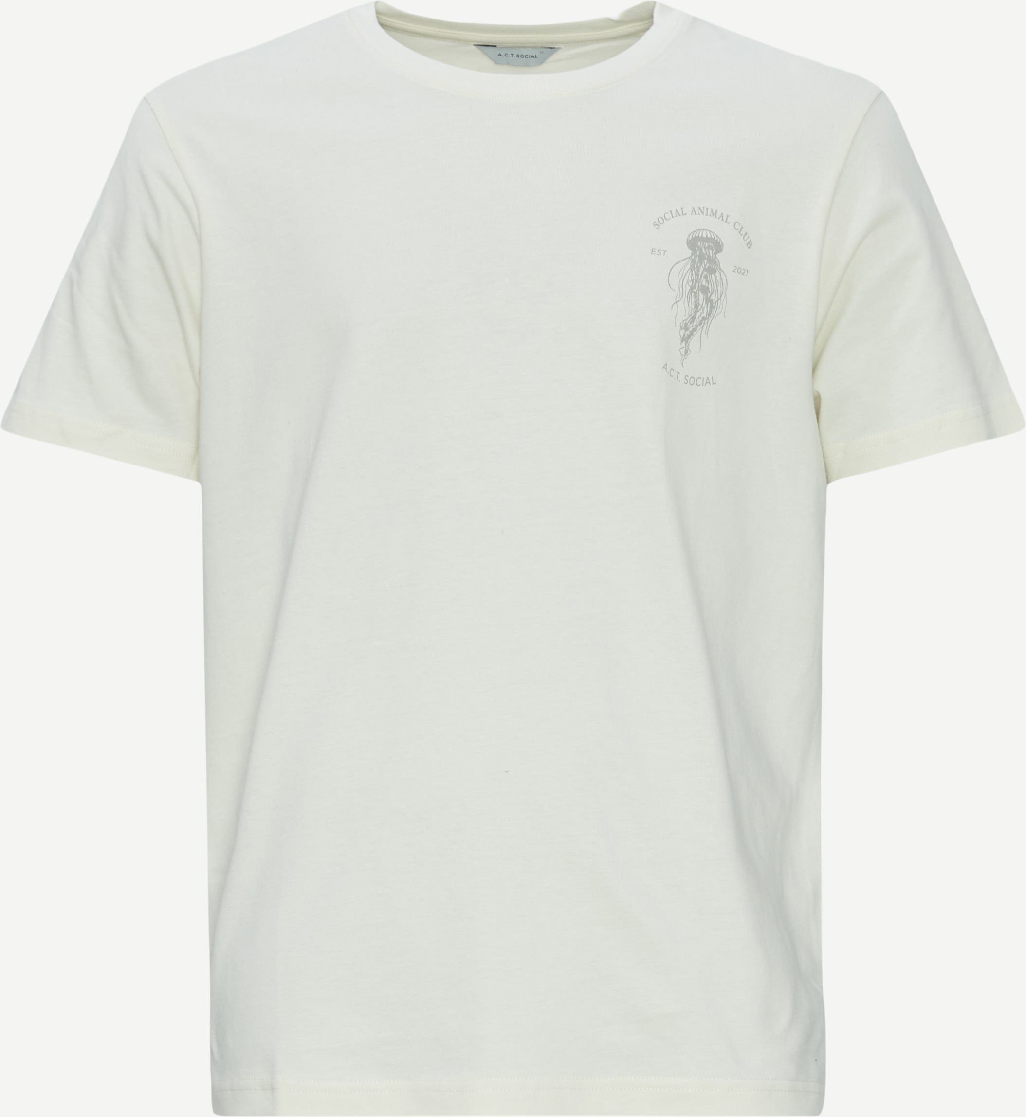 A.C.T. SOCIAL T-shirts MEDUSA AS1039 Hvid